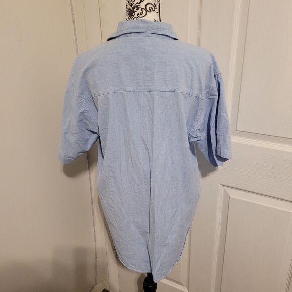 Light washed embroidered button up shirt - Picture 3 of 6